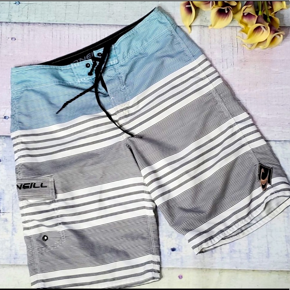 Men's O'Neill Striped Hybrid Board Shorts
